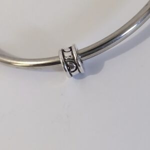 Silver Hearts Spacer Charm for Pandora Style Bracelet